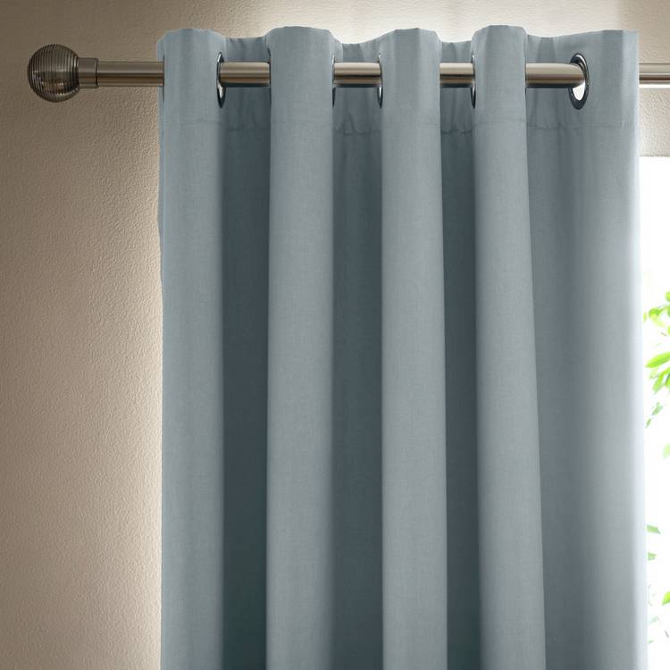 Habitat Plain Blackout Eyelet Curtains - Dove Grey 0