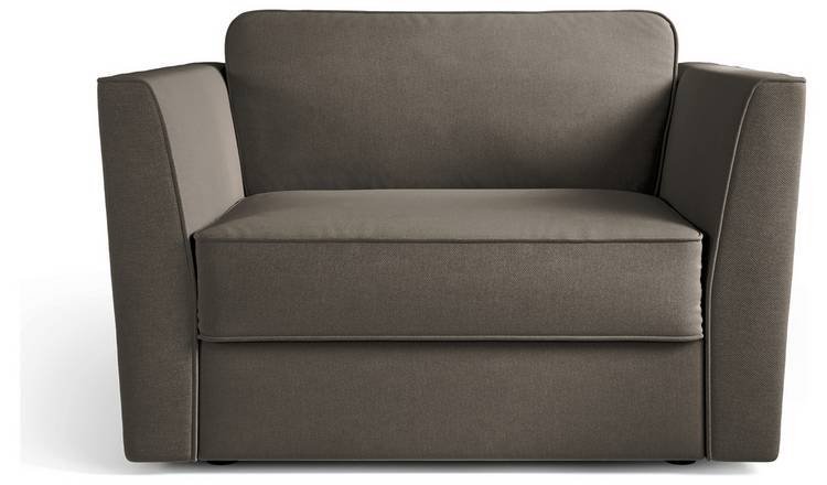 Jay-Be Elegance Fabric Cuddle Chair Sofa Bed - Pewter