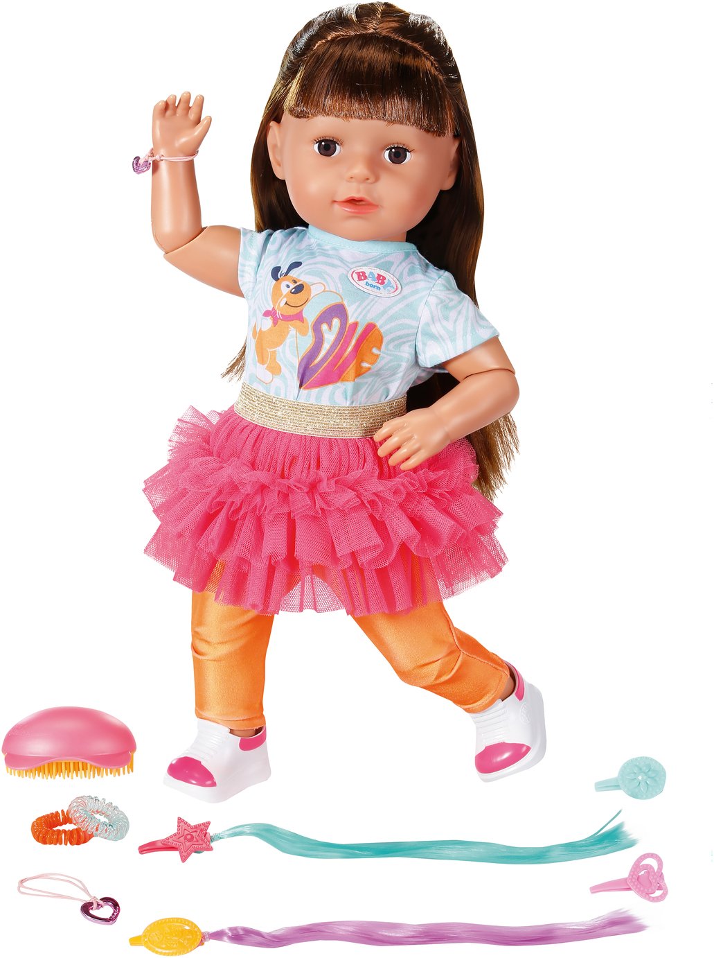 BABY born Sister Play and Style Brunette Doll  - 17inch/43cm