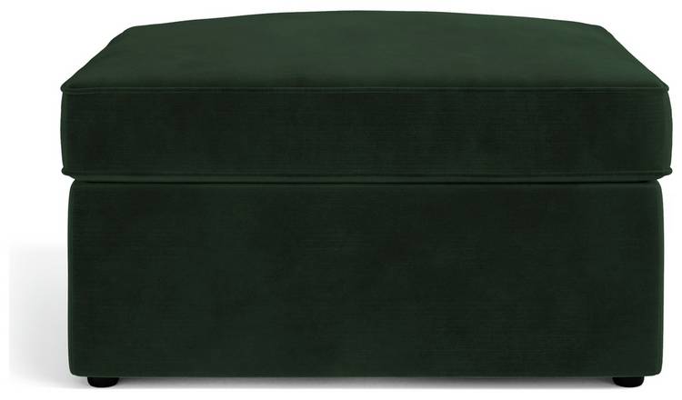 Jay-Be Velvet Footstool Chair Bed - Dark Green