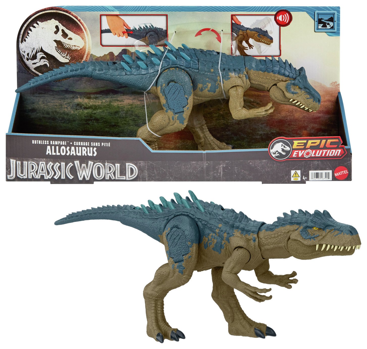 Jurassic World Ruthless Rampage Allosaurus Dinosaur Figure