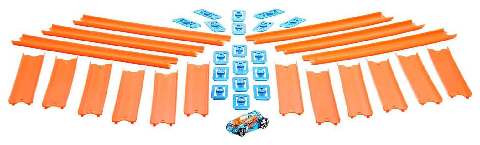 Hot Wheels Track Builder - Straight Track Pack & Car Vehicle