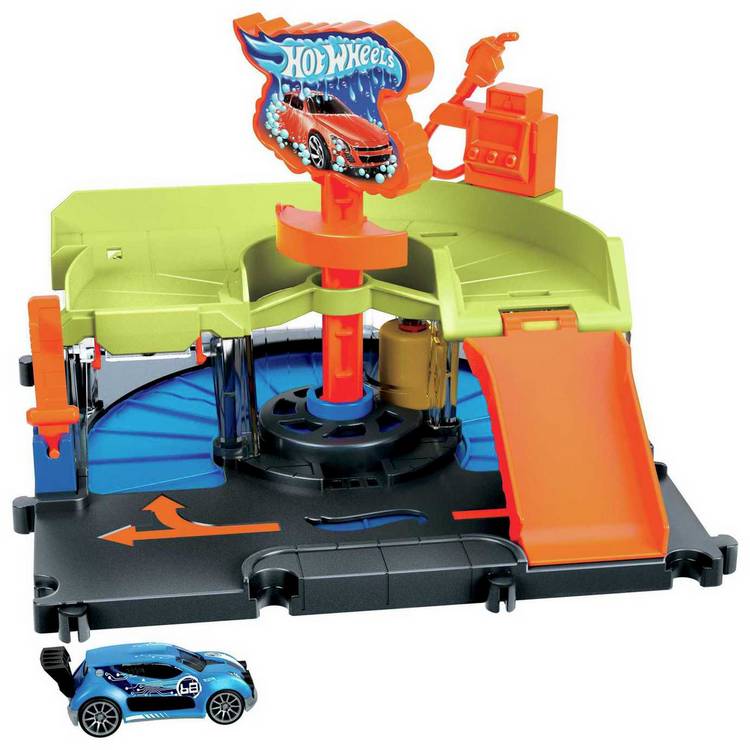 Hot Wheels City Downtown Express Car Wash & Toy Car Playset 0
