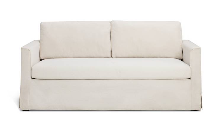 Habitat Arlo Fabric 3 Seater Sofa - Natural