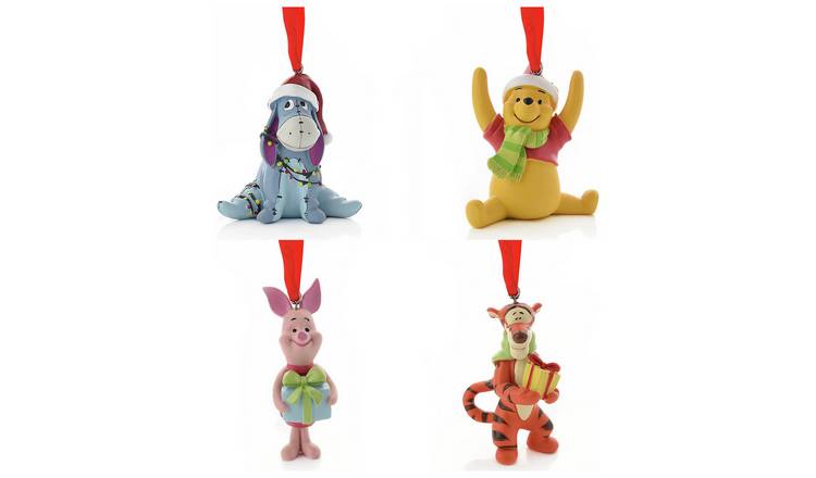 Disney Winnie The Pooh Pack of 4 Christmas Tree Decorations