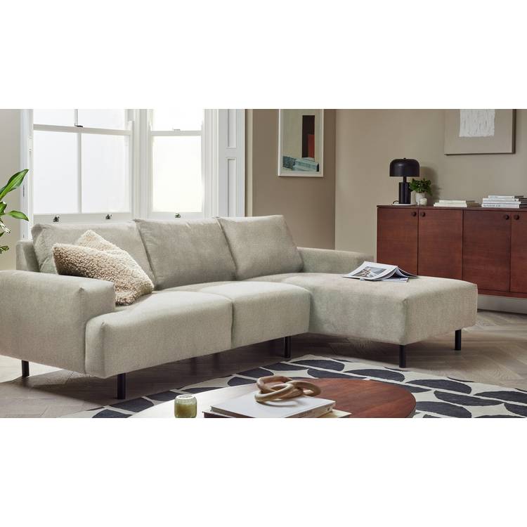 Habitat Julien Right Hand Corner Chaise Sofa - Parchment 0