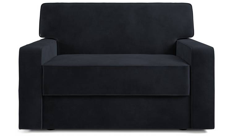 Jay-Be Linea Velvet Cuddle Chair Sofa Bed - Charcoal