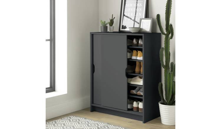 Buy Habitat Chloe 2 Door Shoe Storage Cabinet Grey Shoe