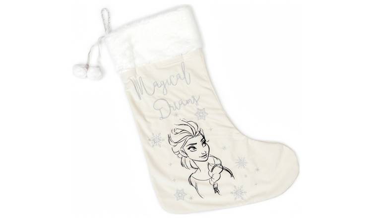 Disney Elsa Cream Christmas Stocking 