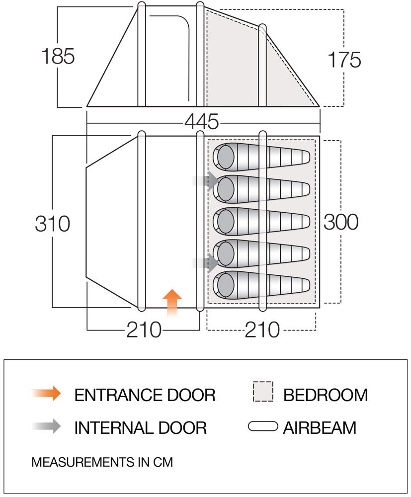 Vango Skye Air 500 5 Man 1 Room Inflatable Tunnel Tent Review