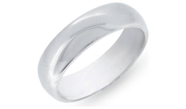 Revere Mens Stainless Steel Polished Ring - U