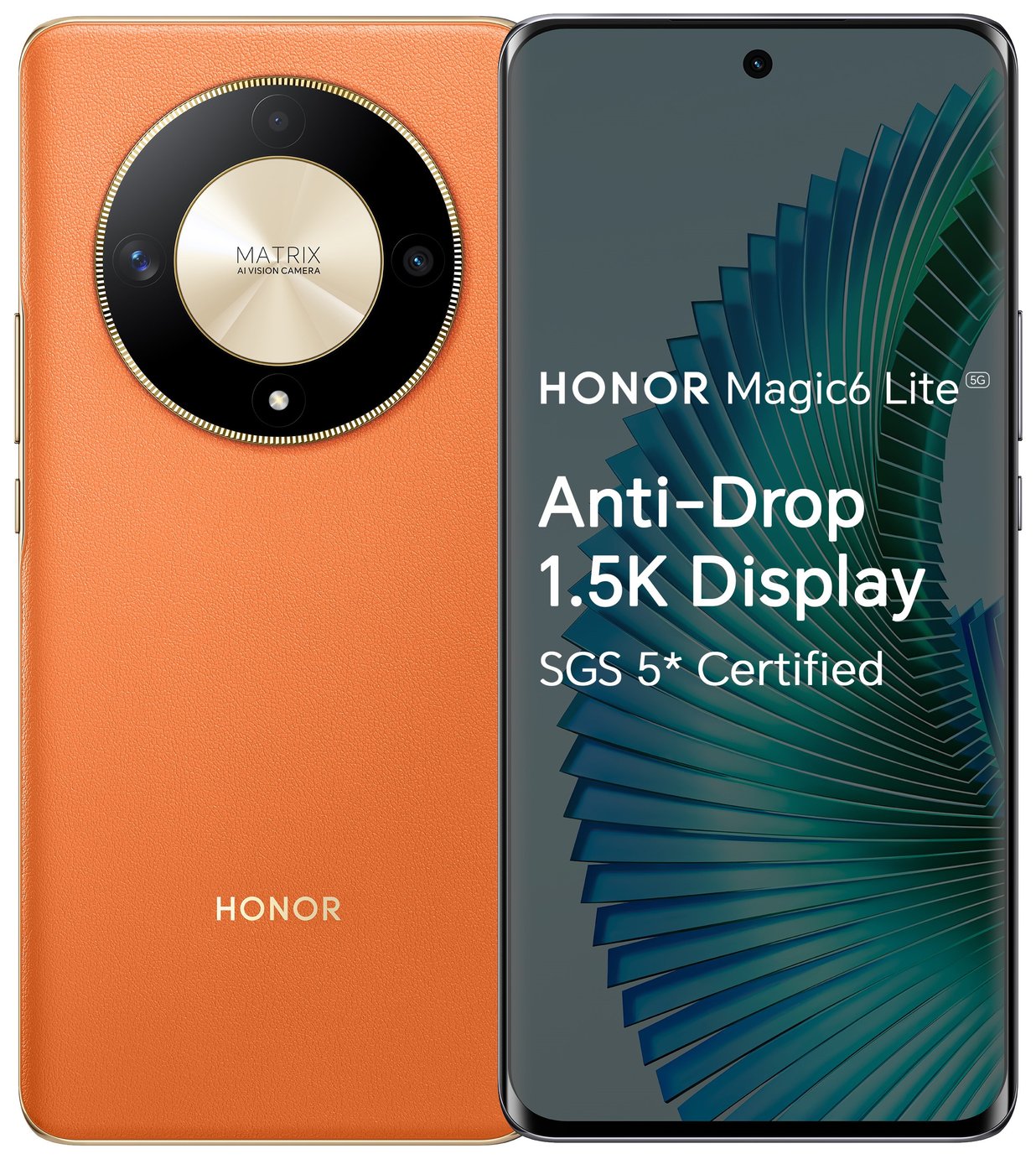 SIM Free HONOR Magic 6 Lite 5G 256GB Phone - Sunrise Orange