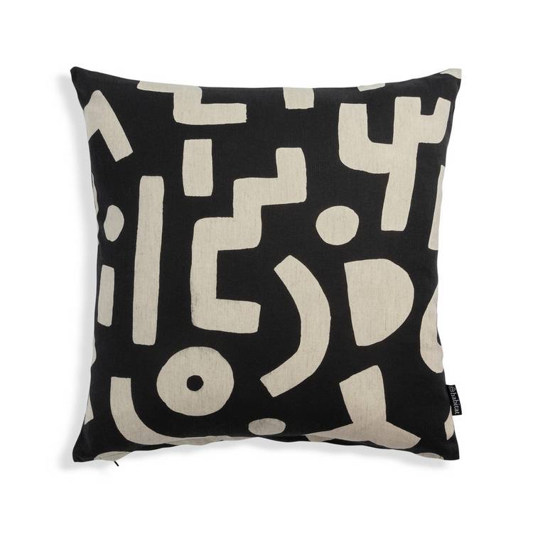 Habitat Mono Abstract Printed Cushion - 43x43cm 0