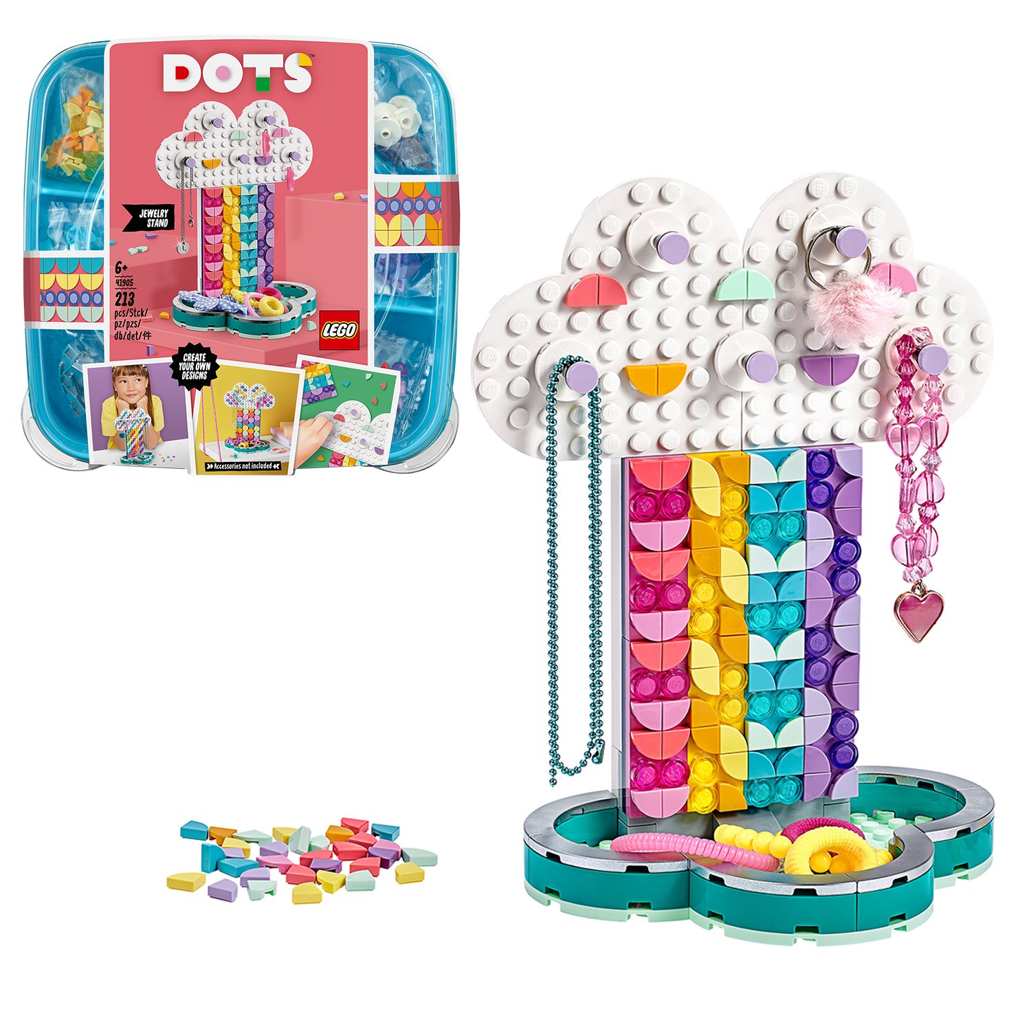 LEGO DOTS Rainbow Jewellery Stand DIY Craft Set Review