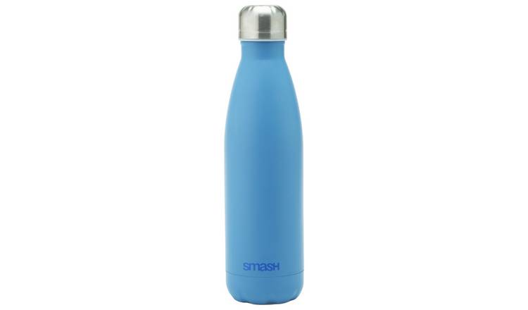 Smash Blue And Silver Stainless Steel Water Bottle - 500ml