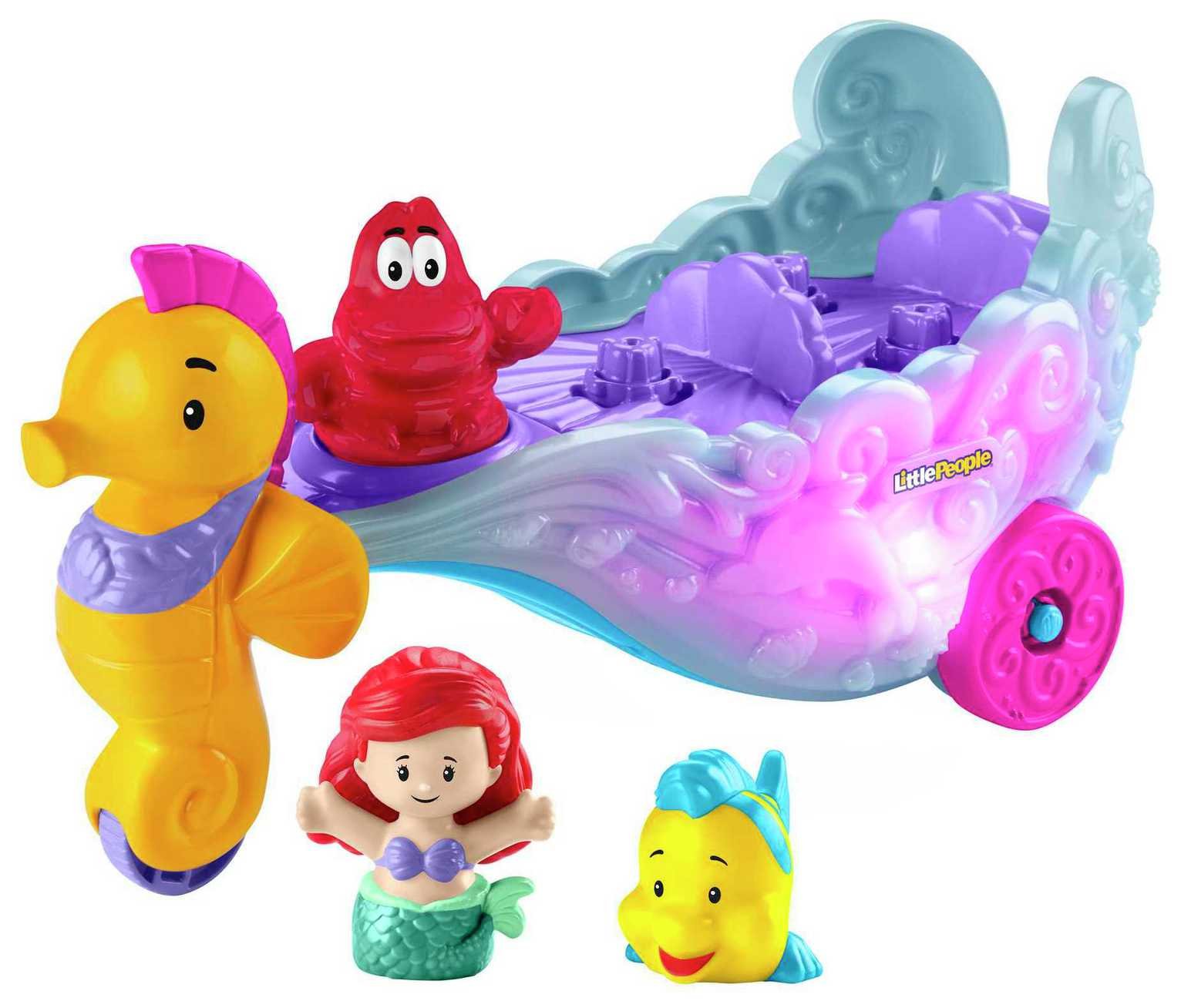 Little People Disney Princess Light-Up Sea Carriage Playset