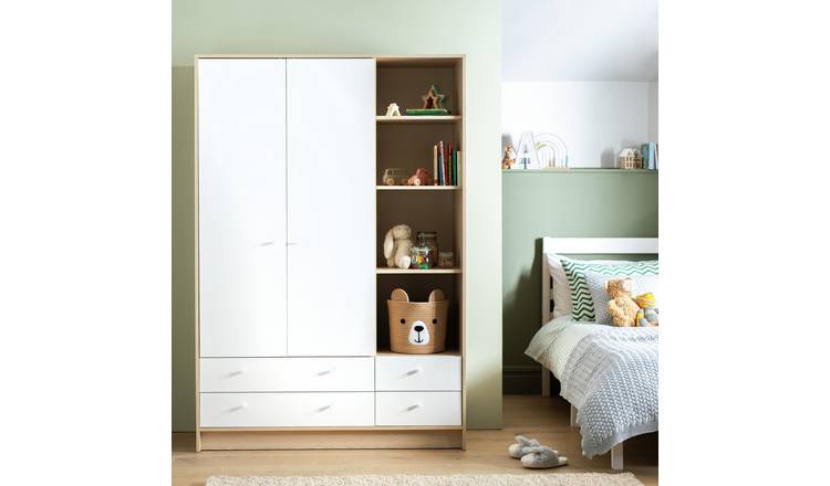 Argos Home Kids Malibu 2 Door 4 Drawer Wardrobe - White