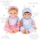 Buy Tiny Treasures Puppy Kitten Twin Baby Dolls Set 44cm Dolls Argos