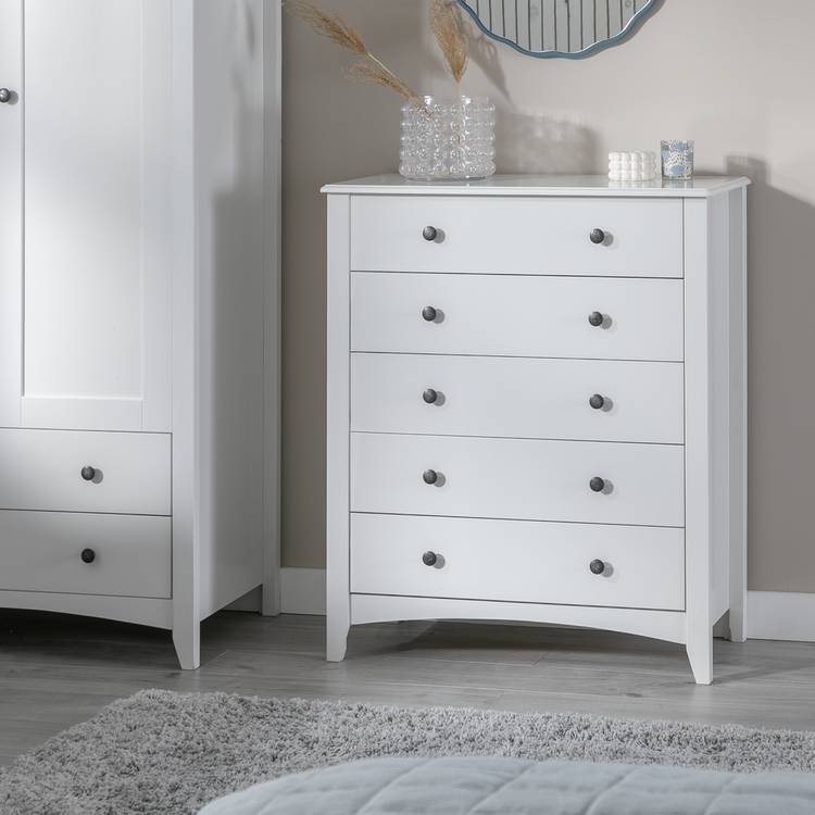 Habitat Minato 5 Drawer Chest - White 0