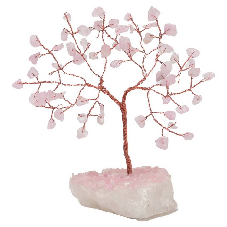 Serenity Rose Quartz Gemstone Tree 0