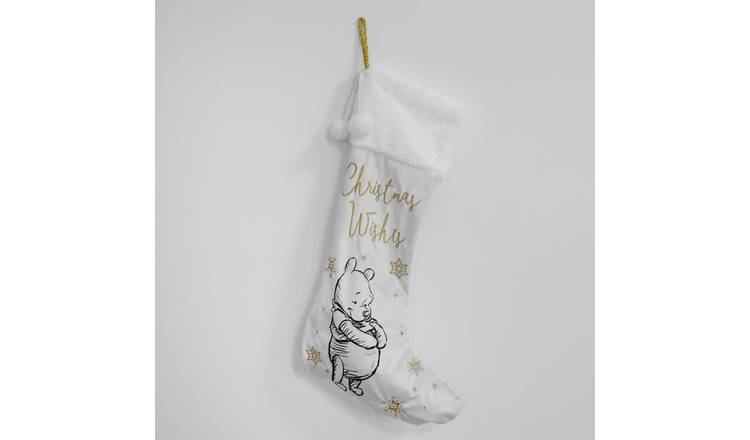 Disney Winnie the Pooh Cream Christmas Stocking