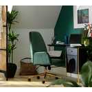 Buy Habitat Clarice Velvet Office Chair Green Office chairs