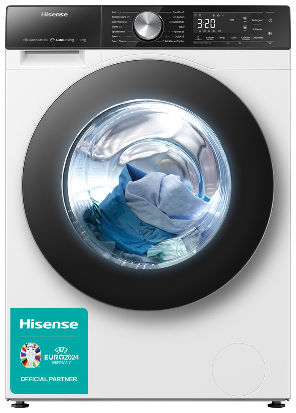 Hisense WF5S1045BW 10.5KG 1400 Spin Washing Machine - White