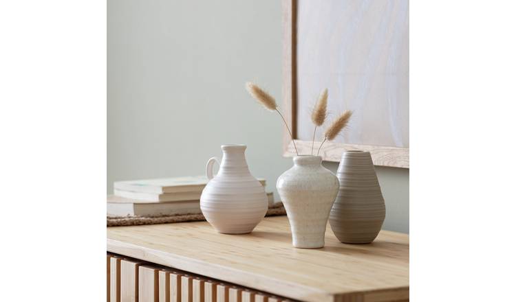Habitat Ceramic Bud Vases - Set of 3 - Cream
