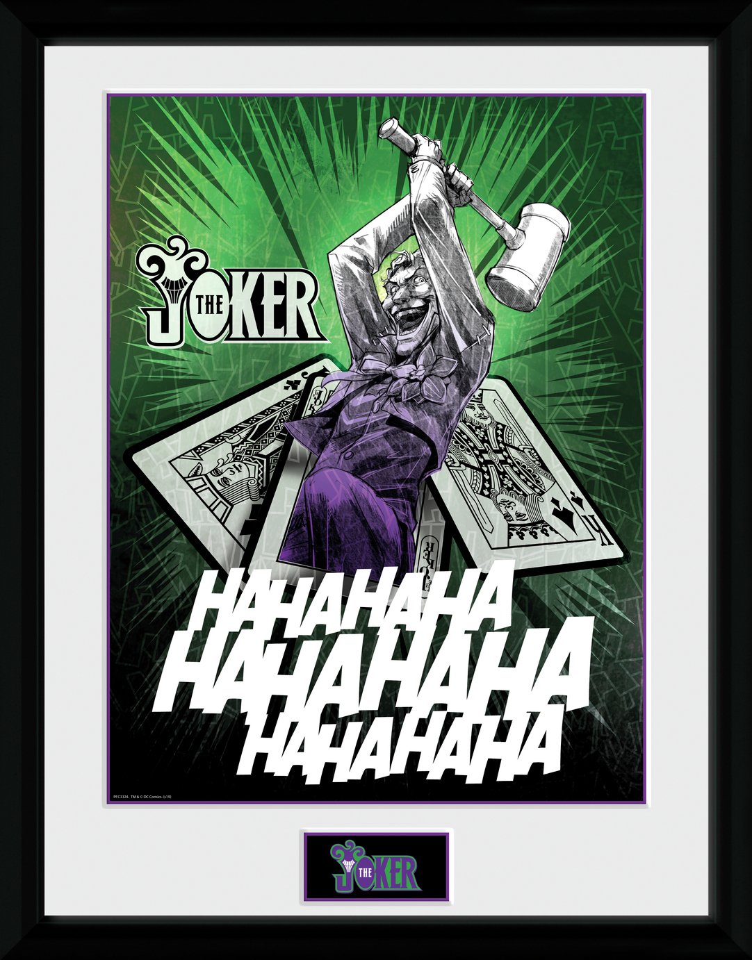 DC Comics Joker Cards Framed Print - 30x40cm
