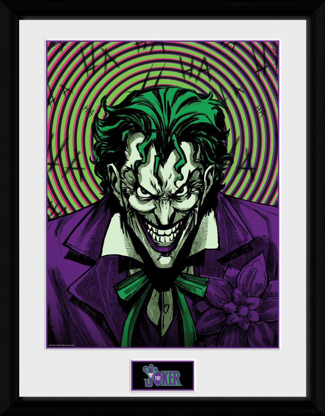 DC Comics Joker Insane Framed Print - 30x40cm