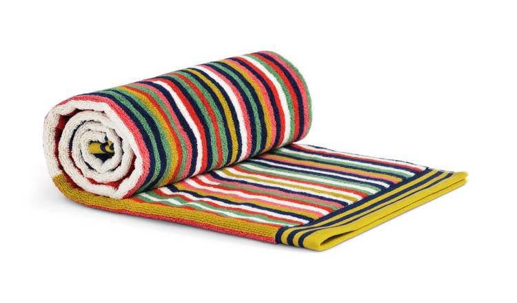 Habitat 60 Klee Stripe Bath Towel by Margo Selby - Multi