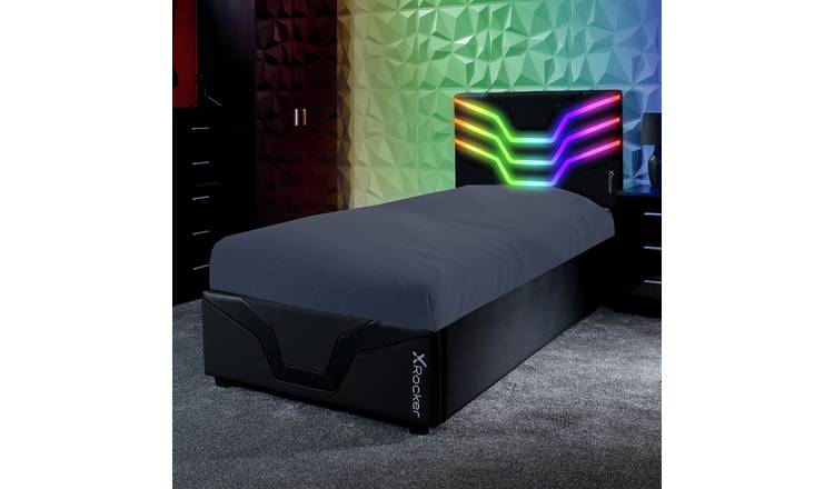 X Rocker Cosmos RGB Single Bed - Black