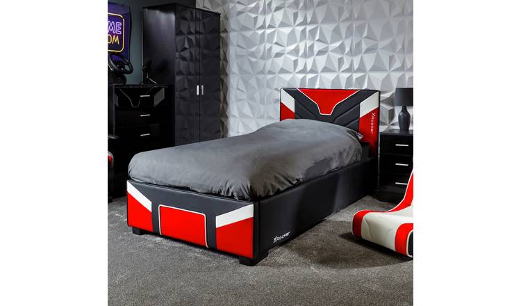 X Rocker Cerberus Single Ottoman Gaming Bed  - Red