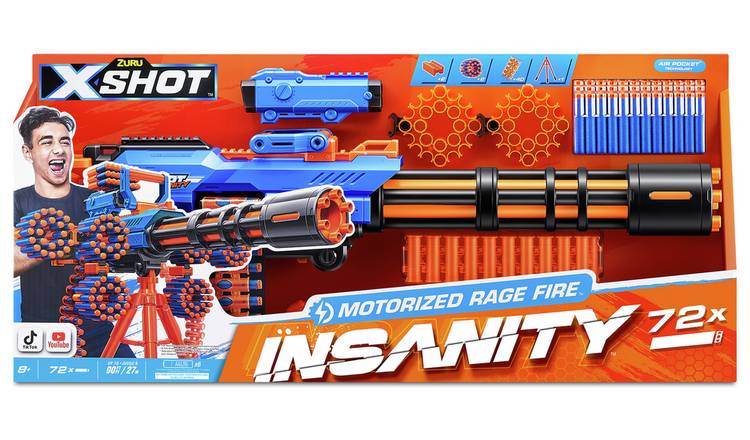  X-Shot Insanity Bezerko by ZURU with 48 Darts, Air Pocket  Technology Darts and Dart Storage, Outdoor Toy for Boys and Girls, Teens  and Adults : Toys & Games