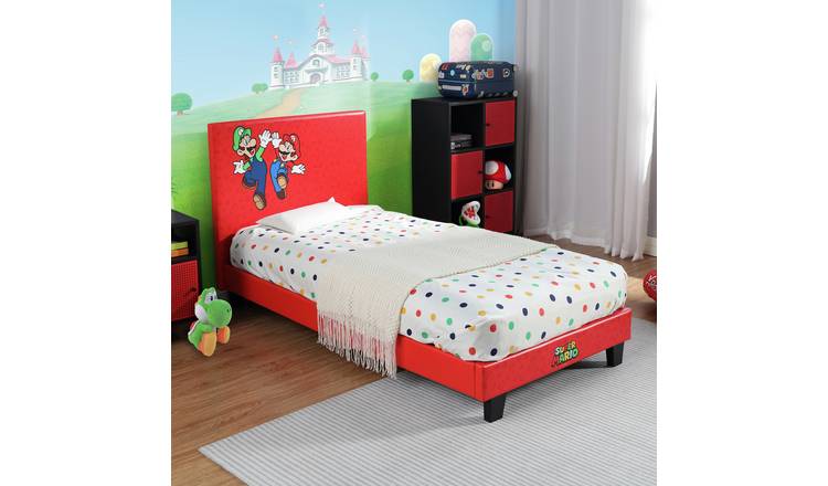 X Rocker Nintendo Mario Single Bed Frame - Red