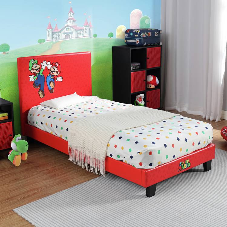 X Rocker Nintendo Mario Single Bed Frame - Red 0