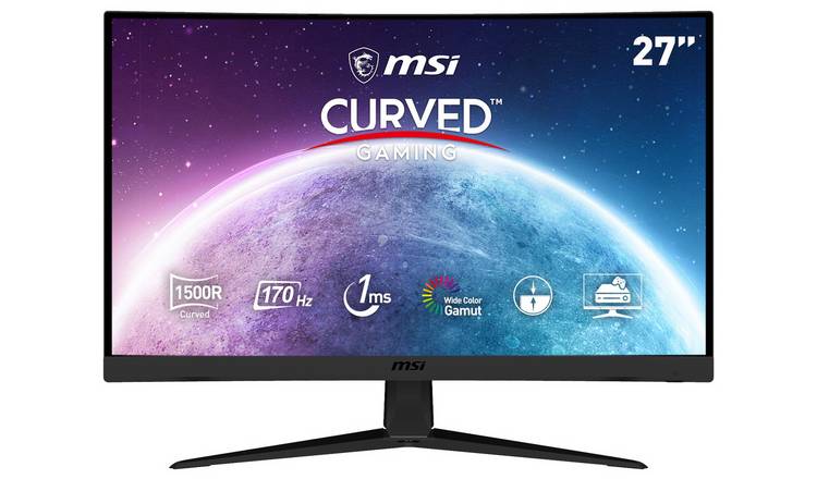 MSI Optix G27C5 27 FHD Curved Gaming Monitor, 165Hz, Wide View, True  Colors, Black, 27 (Refurbished) : Electronics 