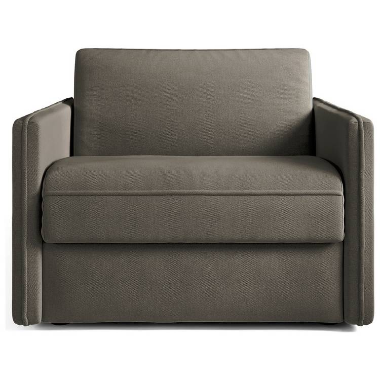 Jay-Be Slim Fabric Cuddle Chair Sofa Bed - Pewter 0