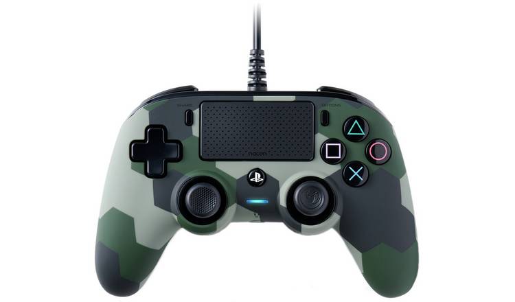 Buy Nacon Official Ps4 Wired Controller Green Camo Ps4 Controllers And Steering Wheels Argos