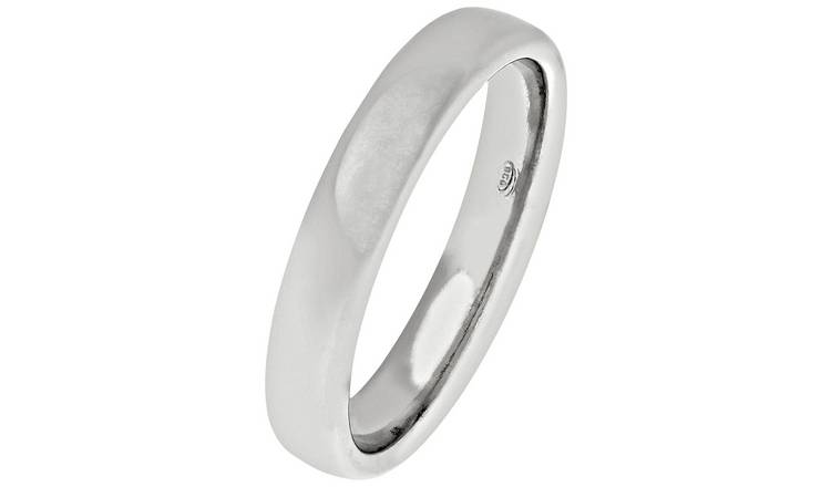 Revere Sterling Silver Heavyweight Wedding Ring - V