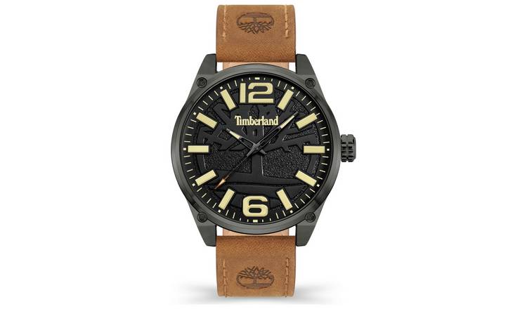 Buy Timberland Ripley Z Brown Faux Leather Strap Watch Men s