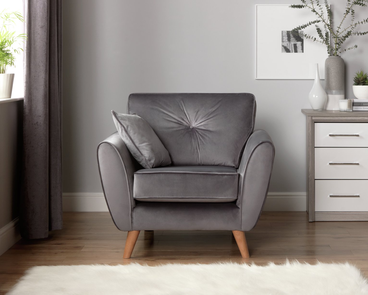 Argos Home Isla Velvet Armchair Review