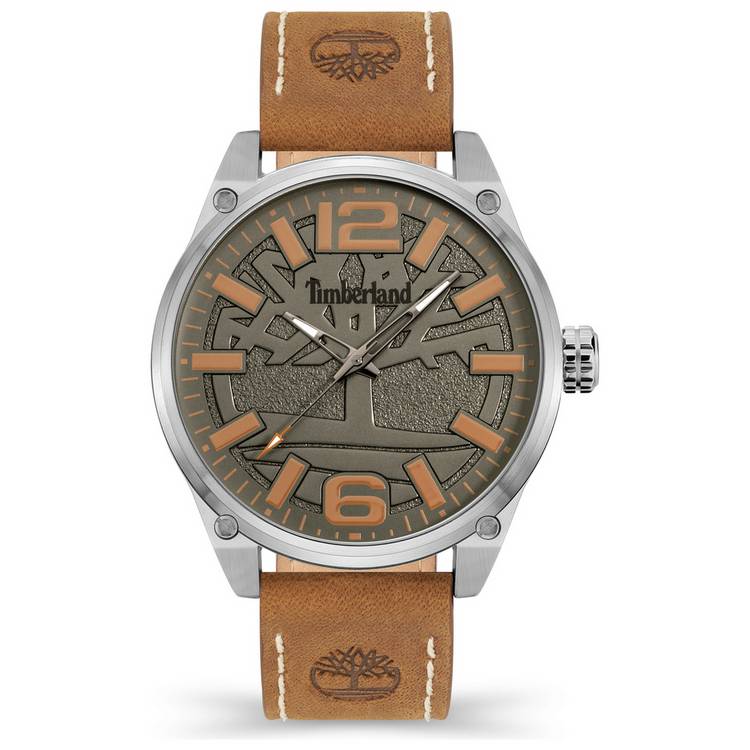 Timberland Ripley-Z Light Brown Leather Strap Watch 0