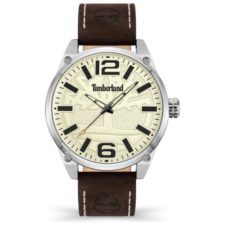 Timberland Ripley-Z Dark Brown Leather Strap Watch 0