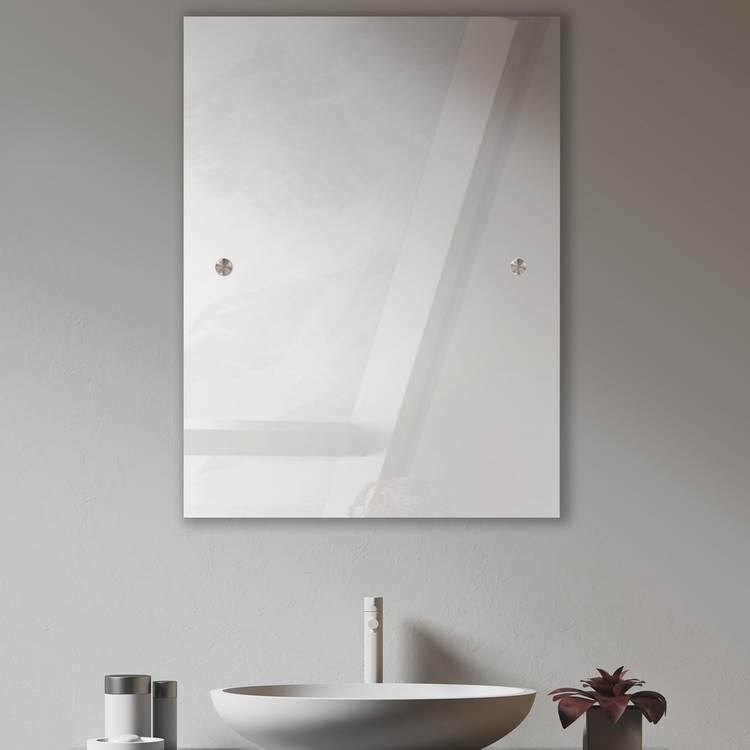 Innova Drilled Bathroom Wall Mirror - 60x45cm 0