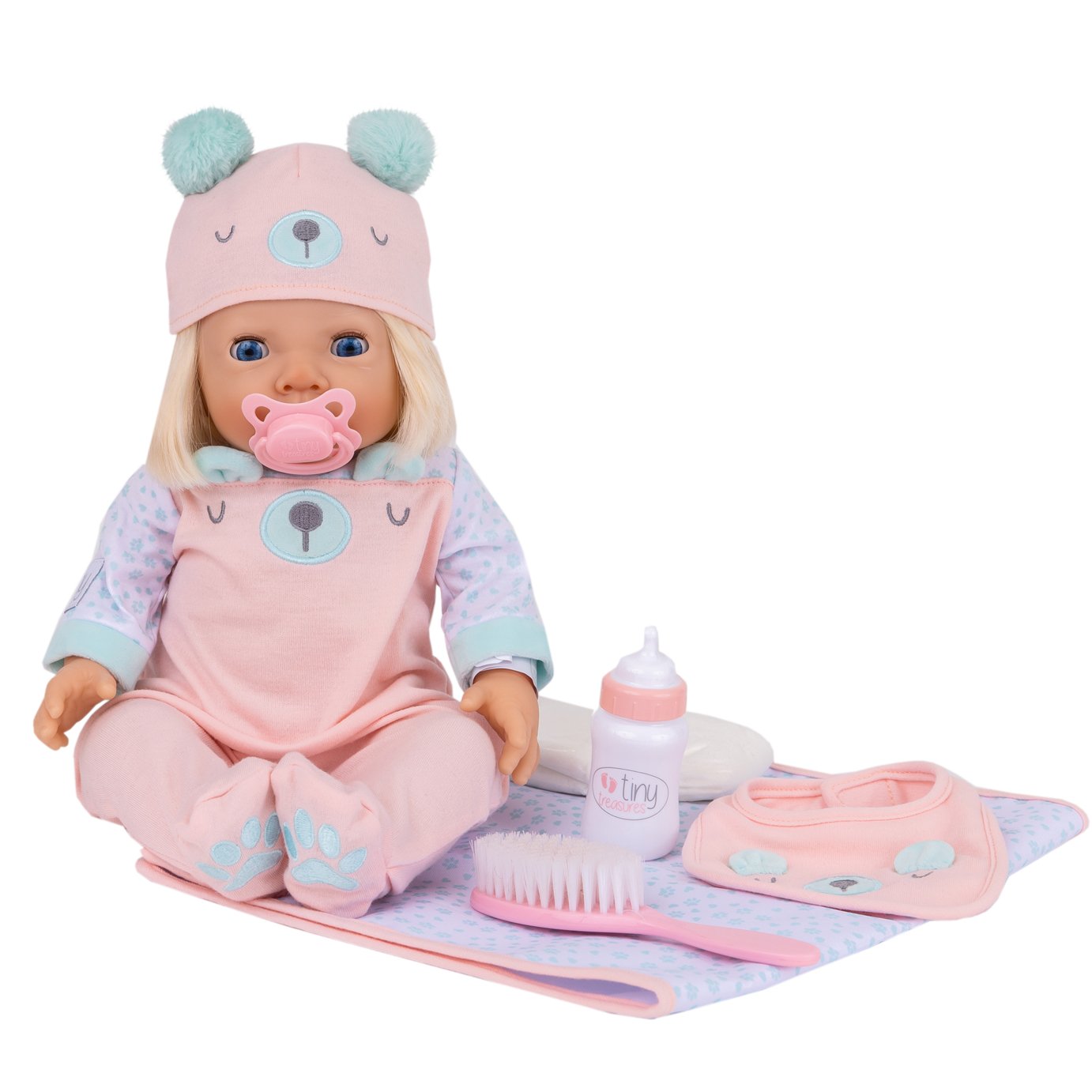 Tiny Treasures Bear Baby Doll Care Set