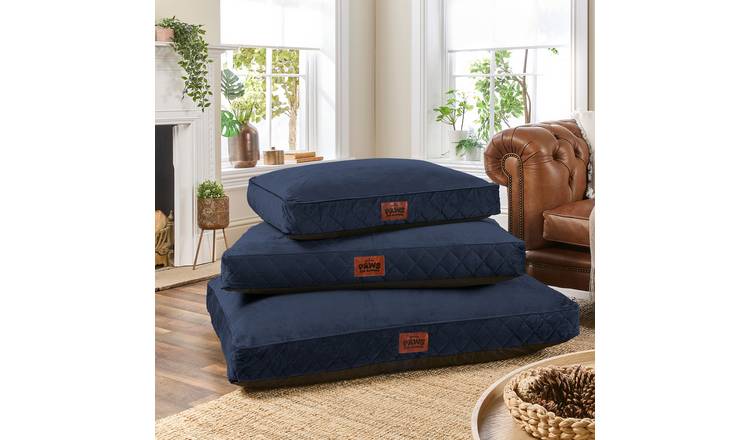 Paws For Slumber Luxury Navy Pet Bed - Medium