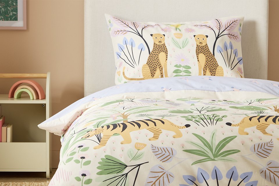 Refresh your kids room from £10. Includes bedding, storage, cushions, home accessories and more.
