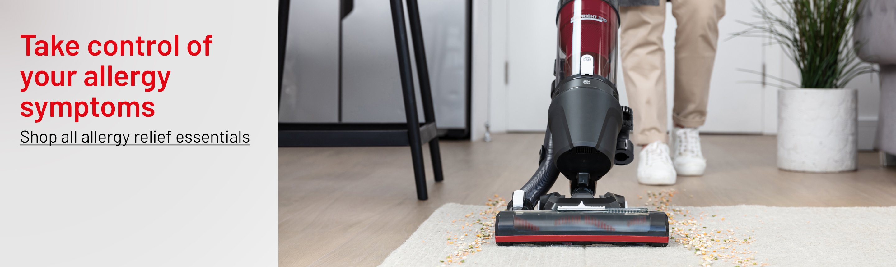 An electric diffuser, a cosy anti-allergy bedding, a HEPA vacuum cleaner, and an air purifier in a kid's bedroom.