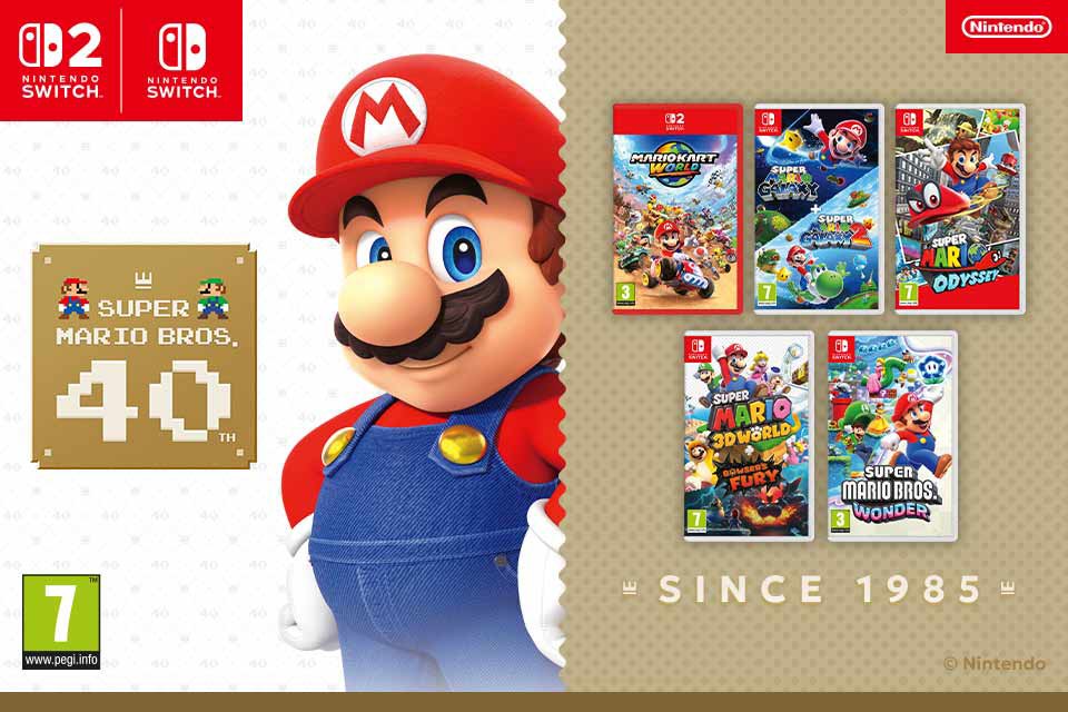 Super Mario Bros 40. Celebrate 40 years of Mario magic.